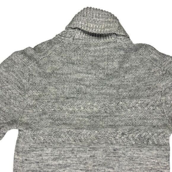 Label Of Graded Goods Sweater Mens Sz Medium Grey Shawl Neck Fishermen Pullover - Picture 6 of 16